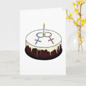 Carte Gâteau d'anniversaire lesbien (Fleur jaune)