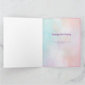 Carte Gâteau d'anniversaire Licorne Corne Dorée (Intérieur)