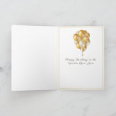 Carte Gâteau d'anniversaire or brun blanc Perles (Intérieur)