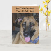 Carte Gâteau d'anniversaire Pavlov Chien Humour (Fleur jaune)