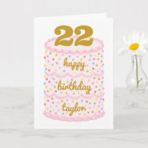 Gâteau d'anniversaire personnalisé avec âge et nom