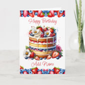 Carte Gâteau d'anniversaire Vanilla et baies | Page Coul (Devant)