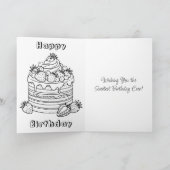 Carte Gâteau d'anniversaire Vanilla et baies | Page Coul (Intérieur)