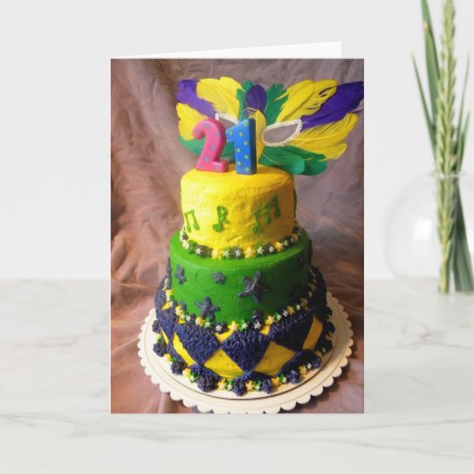 Carte Gâteau de 21 mardi gras (Devant)