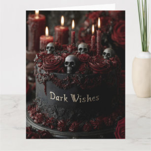 Carte Gâteau de célébration gothique noir orné