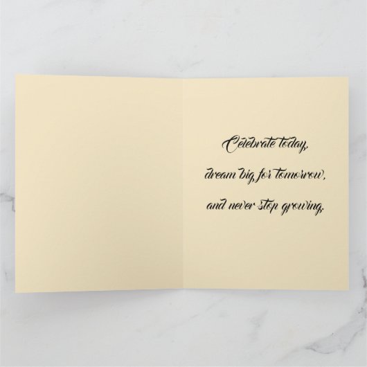 Carte Gâteau de graduation modifiable (Intérieur)