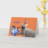 Carte GÂTEAU de joyeux anniversaire (Fleur jaune)