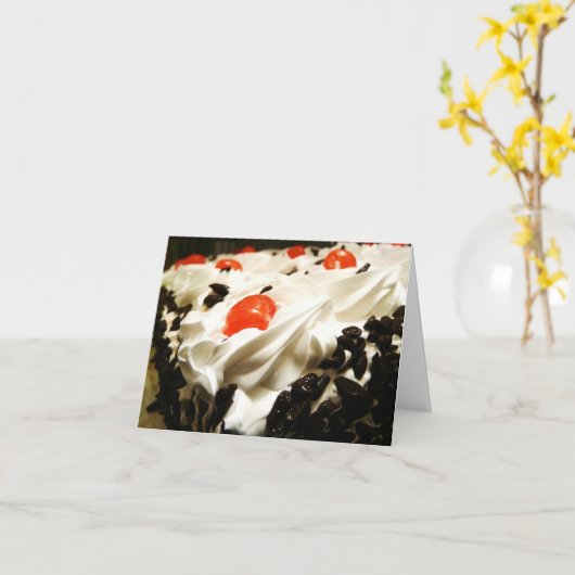 Carte Gâteau de la Forêt Noire (Fleur jaune)