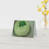 Carte Gâteau de shamrock, le jour de St Patrick (Fleur jaune)