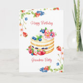 Carte Gâteau de vanille Anniversaire personnalisé de gra (Devant)