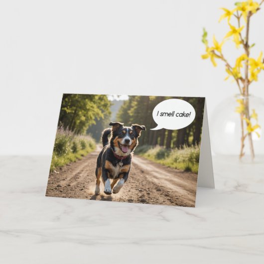 Carte Gâteau d'odeur de chien (Fleur jaune)