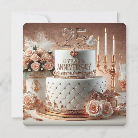 Carte GÂTEAU DU 25e ANNIVERSAIRE DE RÉGAL (Devant)