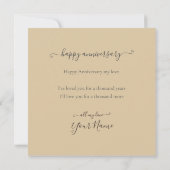 Carte GÂTEAU DU 50e ANNIVERSAIRE (Dos)