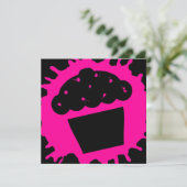 Carte gâteau éclaboussé (Debout devant)