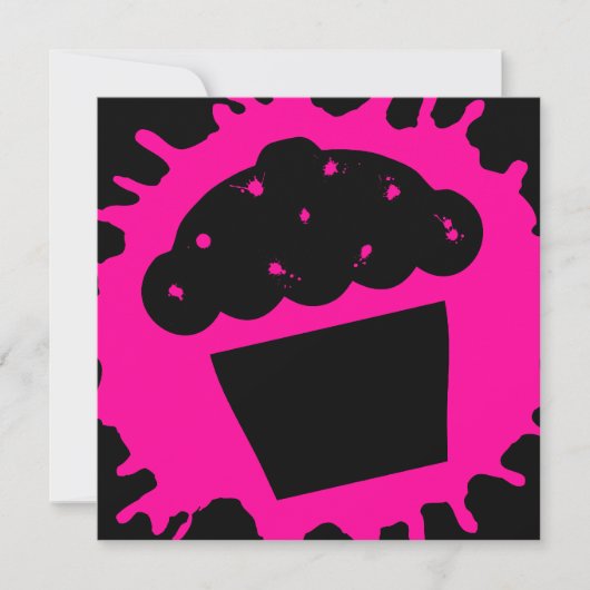 Carte gâteau éclaboussé (Devant)