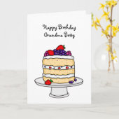 Carte Gâteau éponge personnalisé Joyeux Anniversaire (Fleur jaune)