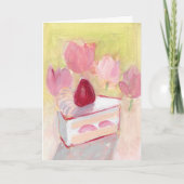 Carte Gâteau et Tulipe (Devant)