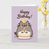 Carte Gâteau Kitty Sucré (Fleur jaune)
