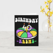 Carte Gâteau Mardi Gras King (Fleur jaune)