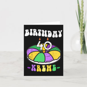 Carte Gâteau Mardi Gras King