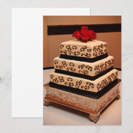 Carte Gâteau mariage (Devant / Derrière)