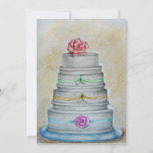 Carte gâteau mariage (Devant)