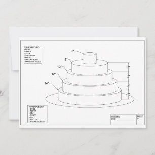 Carte Gâteau Mariage architectural