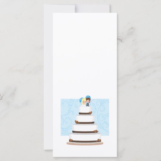 Carte Gâteau Mariage au chocolat (Dos)