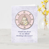 Carte Gâteau mariage - Plaque - Utilisation de plusieurs (Fleur jaune)