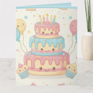 Carte Gâteau Mignon et Cupcakes