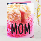 CARTE GÂTEAU MOM (GRANDE FORMAT)  (Fleur jaune)