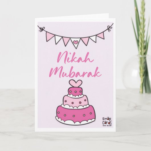 Carte Gâteau Nikah Mubarak (Devant)