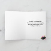 Carte Gâteau Or Rose et Noir 30 ans  (Intérieur)