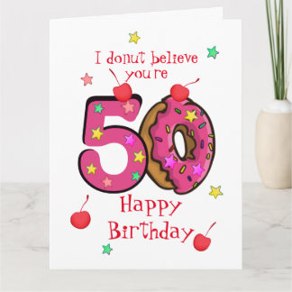 Carte Gâteau personnalisé Joyeux Anniversaire Donut Déce