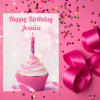 Gâteau personnalisé rose mignon Joyeux Anniversair