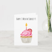 Carte Gâteau pour un mois d'abstinence heureuse (Devant)