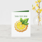 Carte Gâteau sec au citron mignon personnalisable (Fleur jaune)