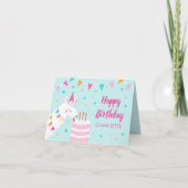 Carte Gâteau tout Llama Fun 3ème Aqua Joyeux Anniversair (Devant)