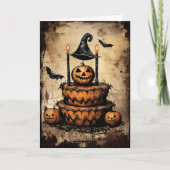Carte Gâteau vintage d'Halloween (Devant)