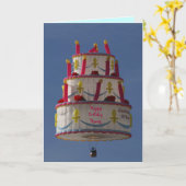 Carte gâteau volant (Fleur jaune)