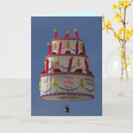 Carte gâteau volant (Fleur jaune)