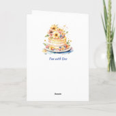 Carte Gâteau Whimsical | Joyeux anniversaire personnalis (Dos)