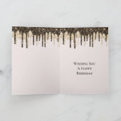 Carte Gâteaux d'anniversaire à paillettes avec coulées d (Intérieur)