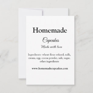 Carte Gâteaux faits maison avec amour ajoutez texte site