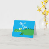 Carte Gator Alligator Crocodile 1er anniversaire (Fleur jaune)