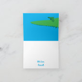 Carte Gator Alligator Crocodile 1er anniversaire (Intérieur)