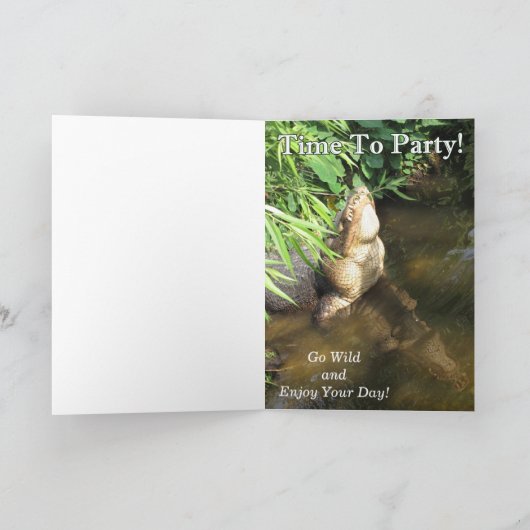 Carte Gator fête d'anniversaire (Intérieur)