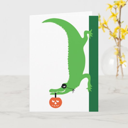 Carte Gator Halloween (Fleur jaune)