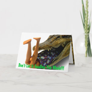 Carte Gator Head Legs Joyeux anniversaire
