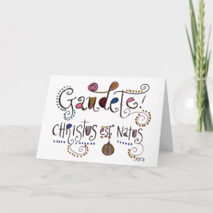 Carte Gaudete Messe latine catholique de Noël